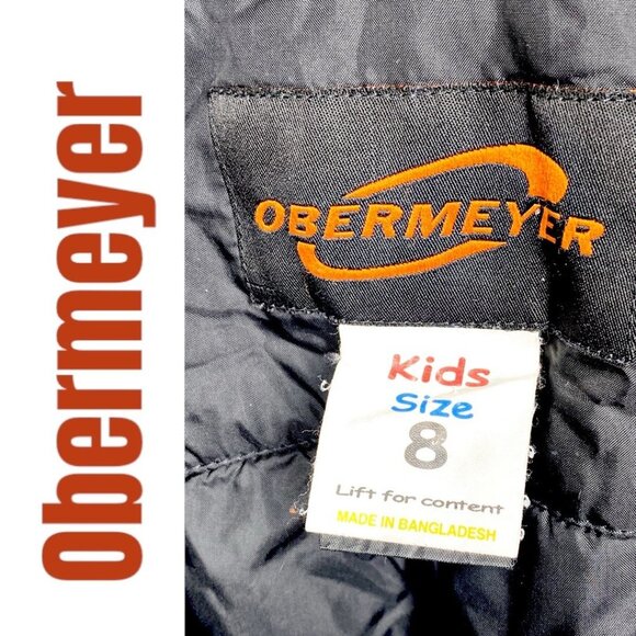 OBERMEYER Unisex I-Grow Snow Ski Bib Overalls Black, Size 8 (Kids) - Picture 13 of 14